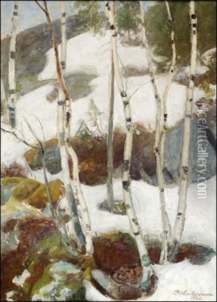 Kevattalvea Oil Painting - Pekka Halonen