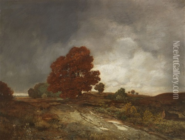 Herbstlandschaft Oil Painting - Toni von Stadler