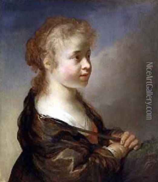 Portrait of a Young Girl Oil Painting - Jan or Joan van Noordt