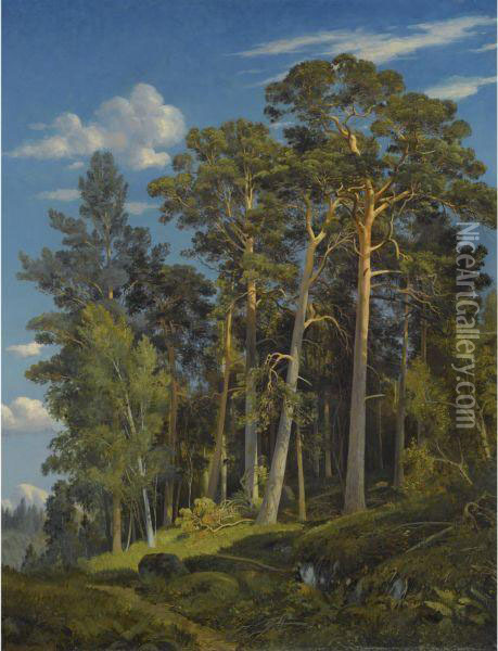 Pine Forest Oil Painting - Ivan Shishkin