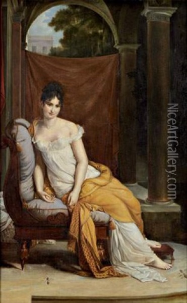 Madame Recamier Oil Painting - Francois Pascal Simon Gerard