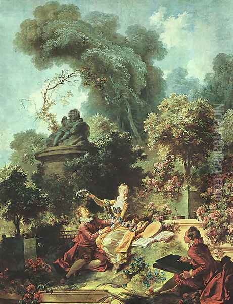 The Lover Crowned 1771-73 Oil Painting - Jean-Honore Fragonard