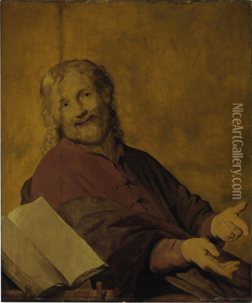The Laughing Philosopher Oil Painting - Pieter de Grebber
