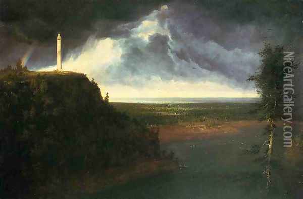 Brock's Monument Oil Painting - Thomas Cole
