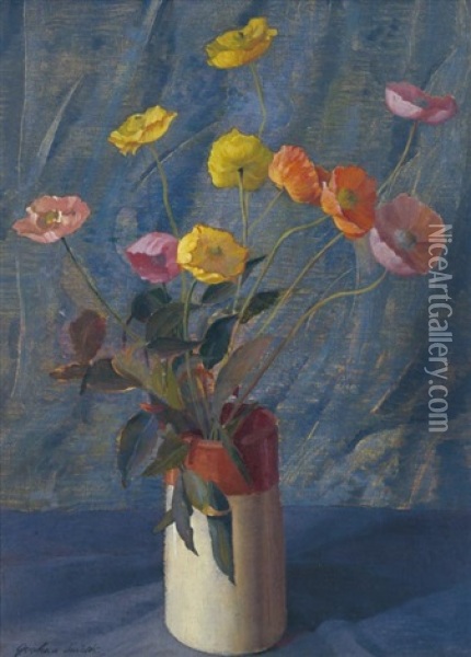 Poppies Oil Painting - Joshua Smith