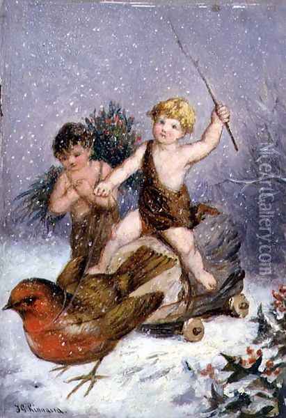 The Four Seasons Winter Oil Painting - Frederick Gerald Kinnaird