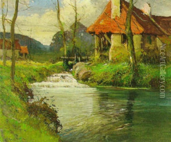 The Old Mill Oil Painting - George Ames Aldrich