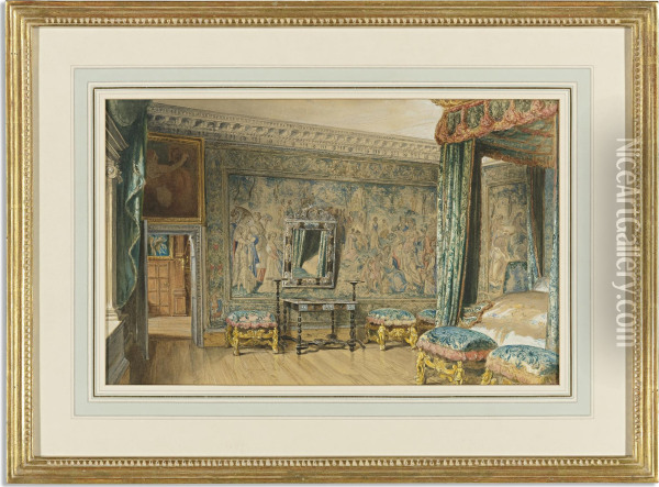 The Venetian Ambassador's Room At Knole, Kent Oil Painting - John Adam P. Houston
