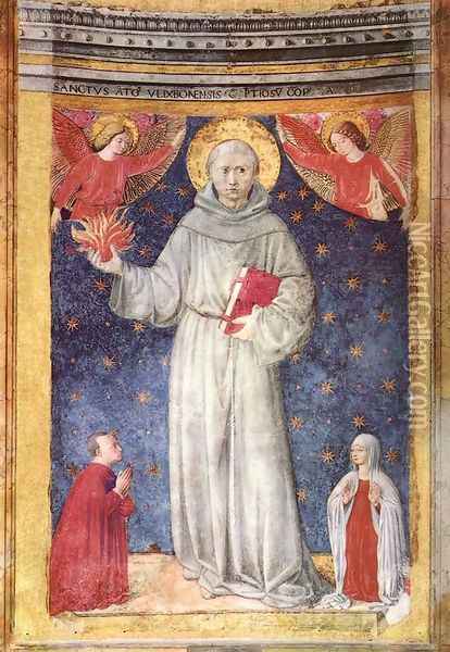 St Anthony of Padua 1450s Oil Painting - Benozzo di Lese di Sandro Gozzoli