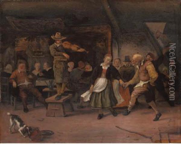 A Marriage Dance Oil Painting - Jan Steen