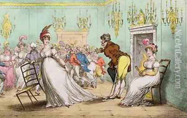 A Broad Hint of Not Meaning to Dance Oil Painting - James Gillray