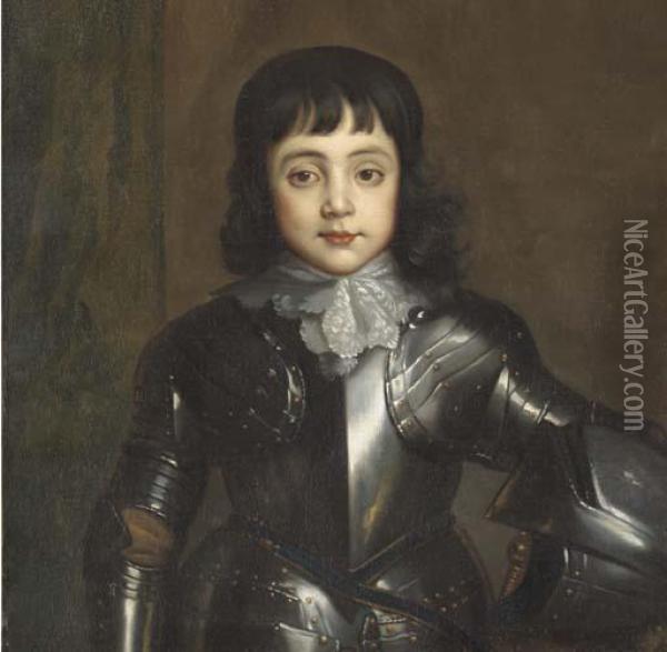 Portrait Of Charles Ii As Prince Of Wales, Bust-length, Inarmour Oil Painting - Sir Anthony Van Dyck