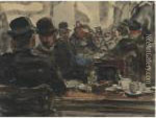 In The Cafe Oil Painting - Isaac Israels