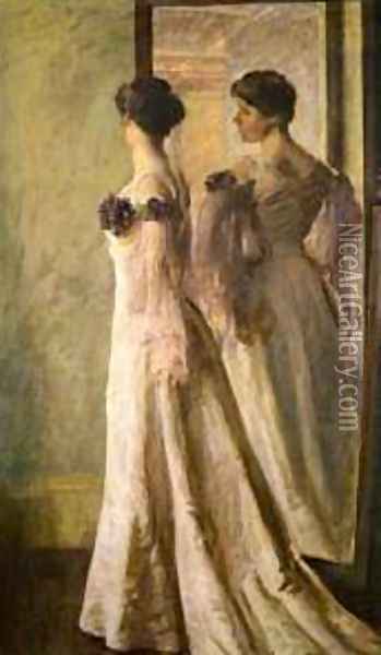 Joseph The Heliotrope Gown Oil Painting - Decamp Joseph R