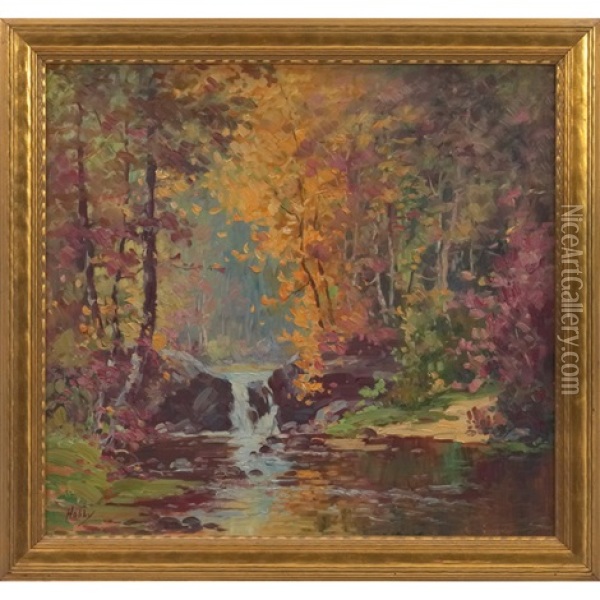 Forest Stream Oil Painting - Jess Hobby