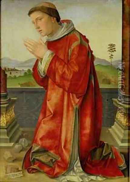 Saint Stephen Oil Painting - Francesco Francia