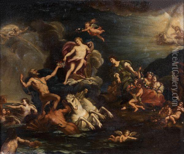 Neptune Et Amphitrite Oil Painting - Carlo Maratta or Maratti