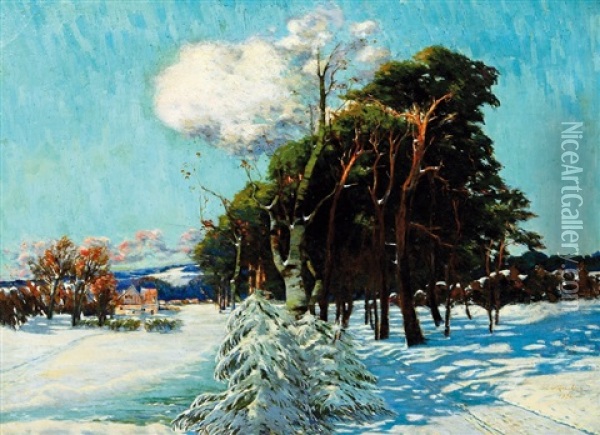 Zimni Nalada Oil Painting - Jean Mannheim