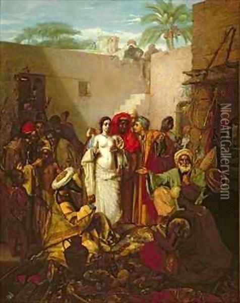 The Slave Market Oil Painting - Karl Wilhelm Gentz