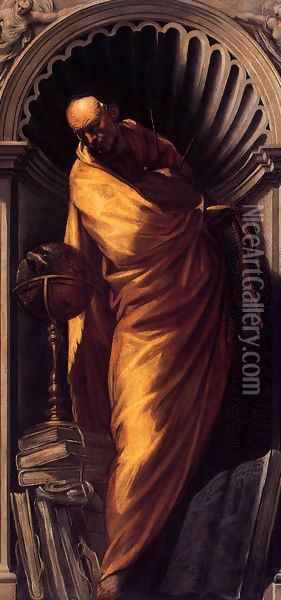 A Philosopher Oil Painting - Jacopo Tintoretto (Robusti)
