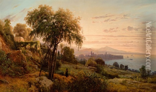 Sudliche Landschaft Oil Painting - Louis Auguste Lapito