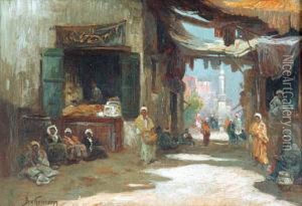 Scena Arabska Oil Painting - Adolf, Abraham Behrman