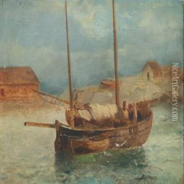 Coastal Scenery Oil Painting - C. F. Sorensen