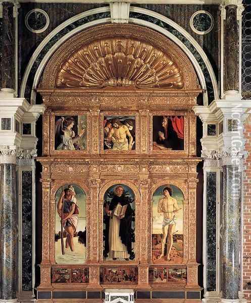 Polyptych of San Vincenzo Ferreri Oil Painting - Giovanni Bellini