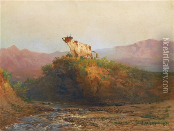 Mountain Pastures Oil Painting - Lev Felixovich Lagorio