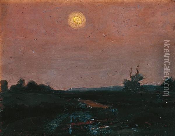 Clair De Lune Oil Painting - Charles Henry Fromuth