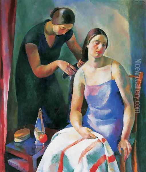 Before the Bath 1929 Oil Painting - Karoly Patko