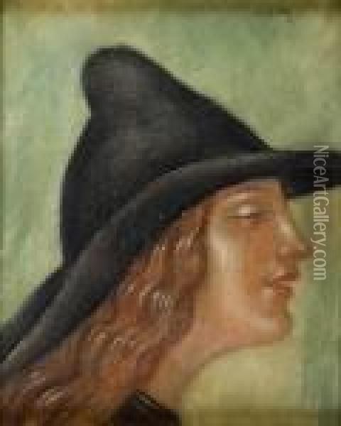 Kobieta W Kapeluszu Oil Painting - Eugene Zak