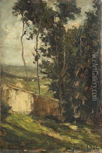 Landscape Oil Painting - Lorenzo Delleani