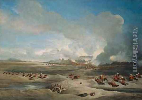The Storming and Capture of the North Fort Peiho Oil Painting - Hardinge, Charles Stewart