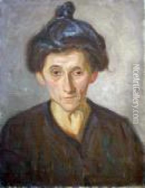 Portrait De Vieille Femme Oil Painting - Raphael-Leon Leguilloux