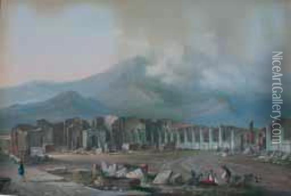 Foro A Pompei Oil Painting - Gioacchino La Pira