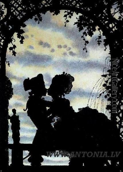 Marquise Life Oil Painting - Konstantin Andreevic Somov