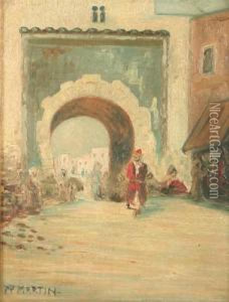 Orientalische Szene Mit Stadttor Oil Painting - John Martin