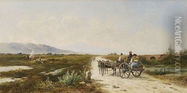 In Der Romischen Campagna Oil Painting - Emil Barbarini