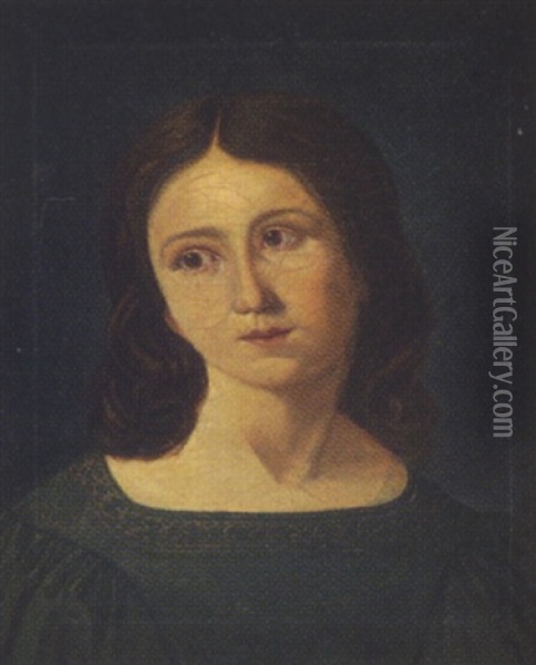 Portrait Einer Jungen Dame Oil Painting - Carl Von Sales