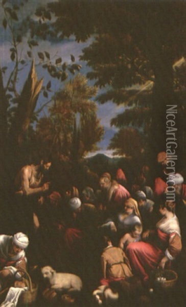 La Predica Del Battista Oil Painting - Francesco Bassano the Younger