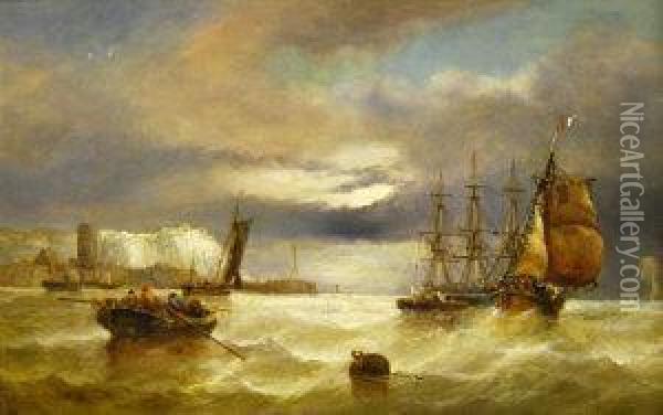 Shipping Off Dover Oil Painting - Alexander James Webb