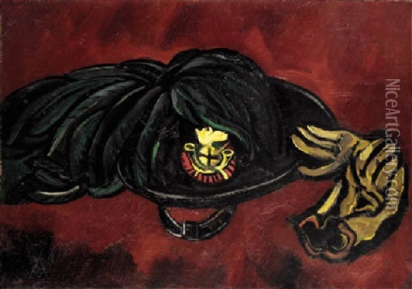 Insignia With Gloves Oil Painting - Marsden Hartley