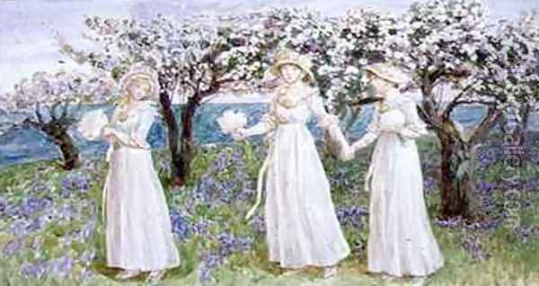 Illustration for St Valentines Day 7 Oil Painting - Kate Greenaway