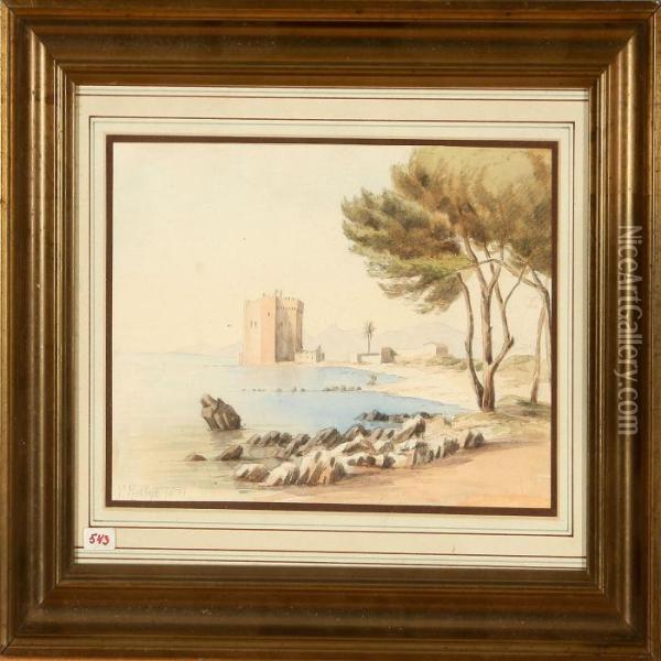 Calm Afternoon Insouthern Europe Oil Painting - Vilhelm Melbye