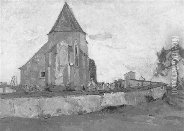 Dorfkirche Oil Painting - Otto Miller-Diflo