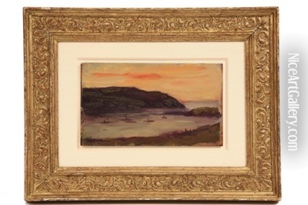 Sunset Monhegan Oil Painting - Paul Dougherty