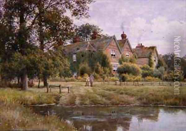 On the Ouse at Hemingford Grey Oil Painting - William Fraser Garden