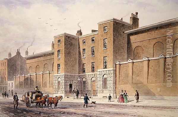 Whitecross Street Prison, 1850 Oil Painting - Thomas Hosmer Shepherd