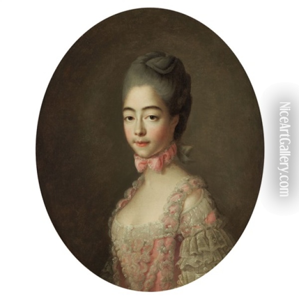 Portrait Of Marie-josephine Louise De Savoie (1753-1810), Comtesse De Provence Oil Painting - Francois Hubert Drouais